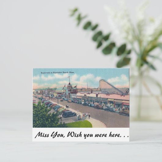 マサチューセッツ州ナンタスケットビーチ ポストカード (スタンド正面)