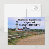 マサチューセッツ州ハイランドライトハウス ポストカード (正面/裏面)
