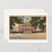 マサチューセッツ州ハウスインボストンヴィンテージトラベル ポストカード (正面/裏面)