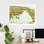 マサチューセッツ州バザーズ湾のヴィンテージ地図 ポスター (ホームオフィス)