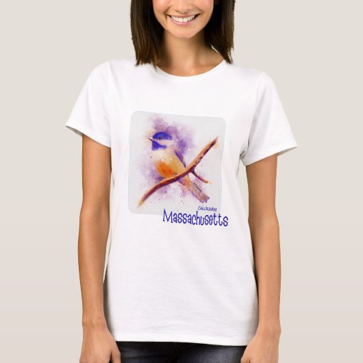 マサチューセッツ州バードザ《鳥》アメリカゴガラ Tシャツ (正面)