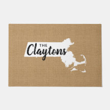 マサチューセッツ州ファミリーモノグラム州Doormat