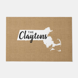 マサチューセッツ州ファミリーモノグラム州Doormat ドアマット