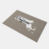 マサチューセッツ州ファミリーモノグラム州Doormat ドアマット (アングル)