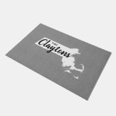 マサチューセッツ州ファミリーモノグラム州Doormat ドアマット (アングル)