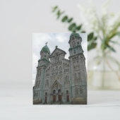 マサチューセッツ州フォールリバー ゴシック建築の教会 ポストカード (スタンド正面)