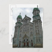マサチューセッツ州フォールリバー ゴシック建築の教会 ポストカード (正面/裏面)