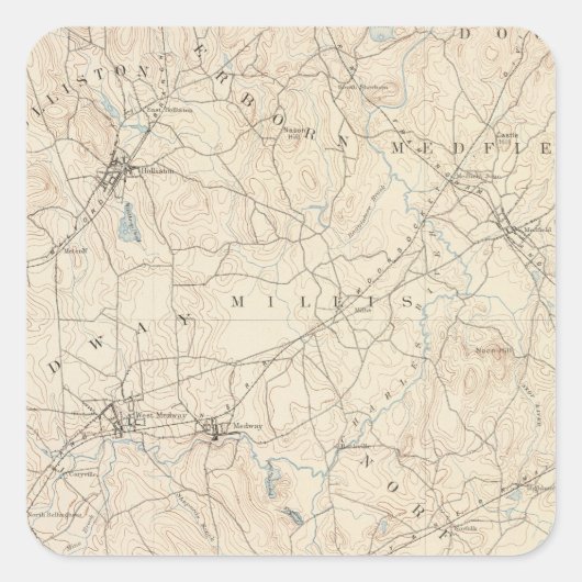 マサチューセッツ州フランクリン スクエアシール (正面)