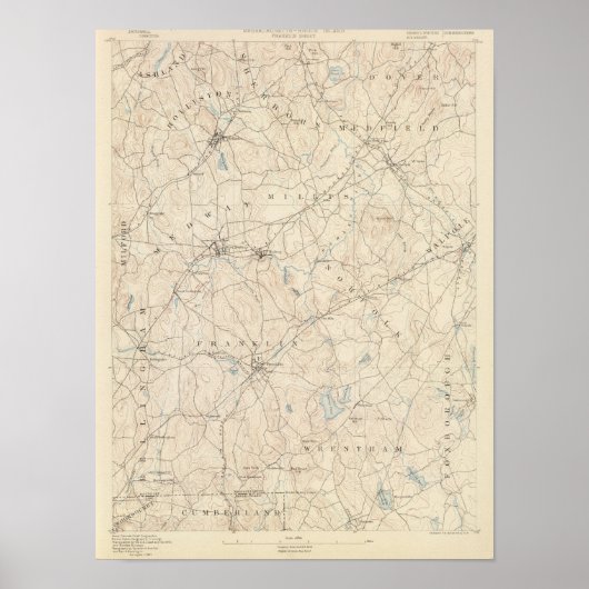 マサチューセッツ州フランクリン ポスター (正面)