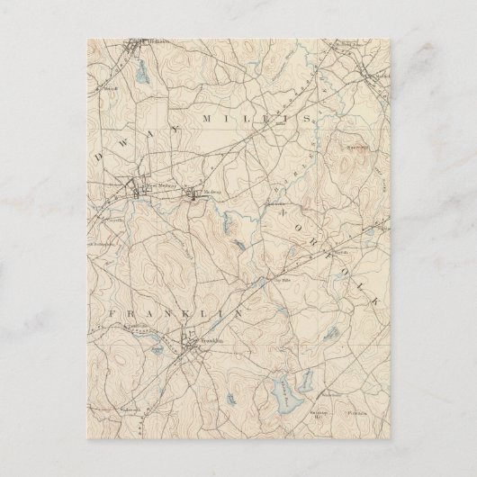 マサチューセッツ州フランクリン ポストカード (正面)