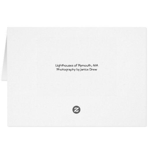 マサチューセッツ州プリマスの灯台 (裏面横)