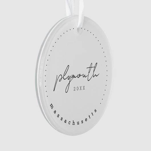 マサチューセッツ州プリマス旅行統一された州 オーナメント (正面)