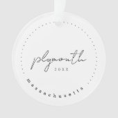 マサチューセッツ州プリマス旅行統一された州 オーナメント (正面)