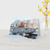 マサチューセッツ州プリマス·タウンブルックの歩道橋 カード (黄色い花)