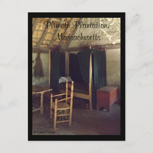 マサチューセッツ州プリモス農園 ポストカード (正面)