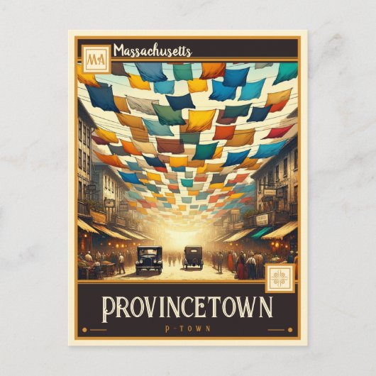 マサチューセッツ州プロビエントタウン |ヴィンテージ ポストカード (正面)