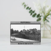 マサチューセッツ州ペペペレルにある歴史的な紙ミル ポストカード (スタンド正面)