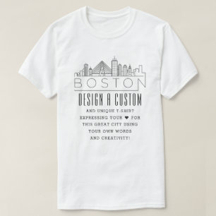 マサチューセッツ州ボスカスタムトンをテーマにしたの作成 Tシャツ