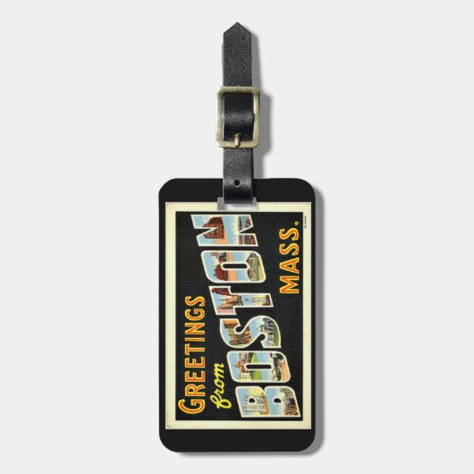 マサチューセッツ州ボストンからのご挨拶 ラゲッジタグ (正面縦)