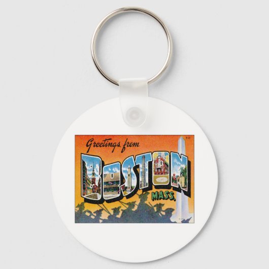 マサチューセッツ州ボストンからの挨拶 キーホルダー (正面)