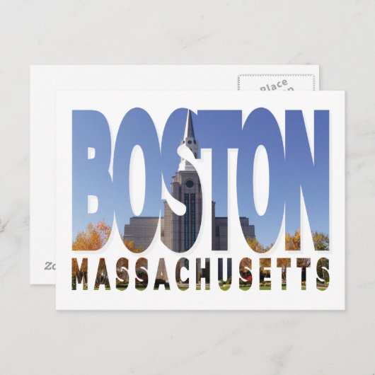 マサチューセッツ州ボストンのはがき ポストカード (正面/裏面)