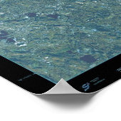 マサチューセッツ州ボストンの衛星ポスター ポスター (角)