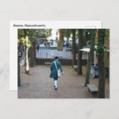 マサチューセッツ州ボストンの革命軍人 ポストカード (正面/裏面)