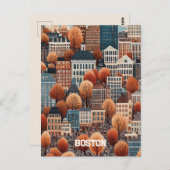 マサチューセッツ州ボストンへの旅行 ポストカード (正面/裏面)