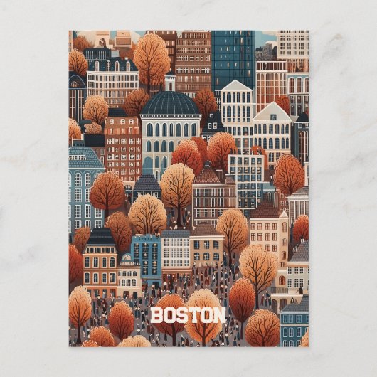 マサチューセッツ州ボストンへの旅行 ポストカード (正面)