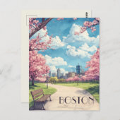 マサチューセッツ州ボストンへの旅行 ポストカード (正面/裏面)