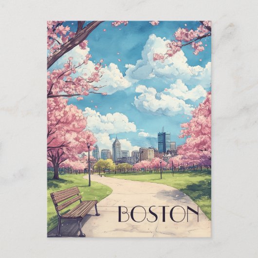 マサチューセッツ州ボストンへの旅行 ポストカード (正面)