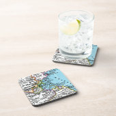 マサチューセッツ州ボストンヴィンテージマップオーナメント コースター (右側)