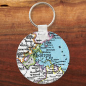 マサチューセッツ州ボストンヴィンテージマップキーチェーン キーホルダー (裏面)