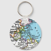 マサチューセッツ州ボストンヴィンテージマップキーチェーン キーホルダー (裏面)