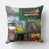 マサチューセッツ州ボストン写真コラージュ クッション (裏面)