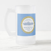 マサチューセッツ州ボストン国旗Frosted Glass Beer M フロストグラスビールジョッキ (左)