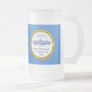 マサチューセッツ州ボストン国旗Frosted Glass Beer M フロストグラスビールジョッキ