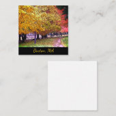 マサチューセッツ州ボストン秋の葉 ノートカード (正面/裏面)