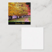 マサチューセッツ州ボストン秋リーフ漫画アート0533 ノートカード (正面/裏面)