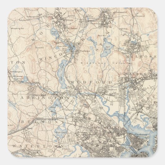 マサチューセッツ州ボストン スクエアシール (正面)