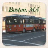 マサチューセッツ州ボストン スクエアペーパーコースター (正面)