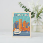 マサチューセッツ州ボストン | セーブザデート 案内ポストカード (スタンド正面)