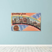 マサチューセッツ州ボストン（ビーンタウン） キャンバスプリント (インサイチュ (ウッドフロア))