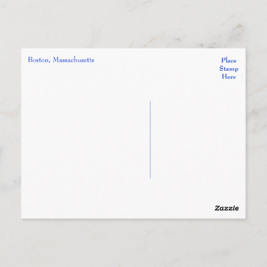 マサチューセッツ州ボストン – ボストンスカイラインポストカード ポストカード (裏面)
