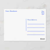 マサチューセッツ州ボストン – ボストンハーバーポストカード ポストカード (裏面)