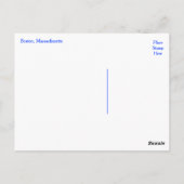 マサチューセッツ州ボストン – ボストンハーバーポストカード ポストカード (裏面)