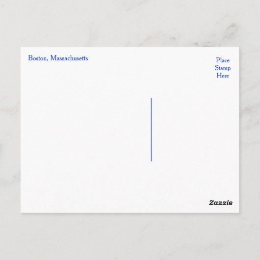 マサチューセッツ州ボストン – ボストンハーバーポストカード ポストカード (裏面)