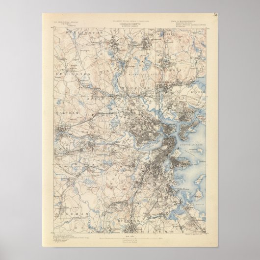 マサチューセッツ州ボストン ポスター (正面)