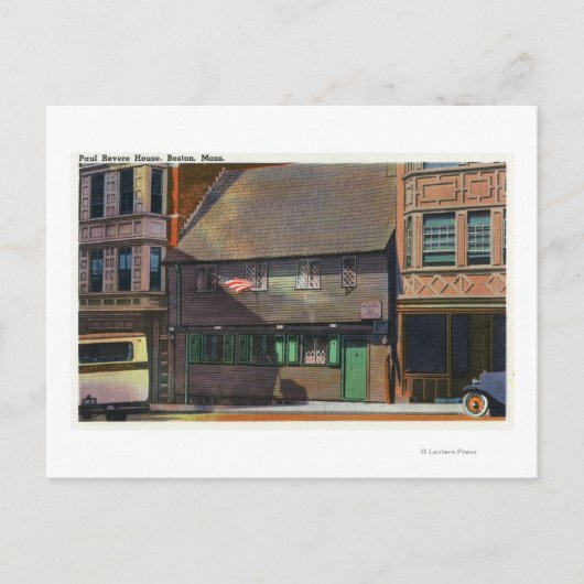 マサチューセッツ州ボストン ポール・リベア・ハウス ポストカード (正面)