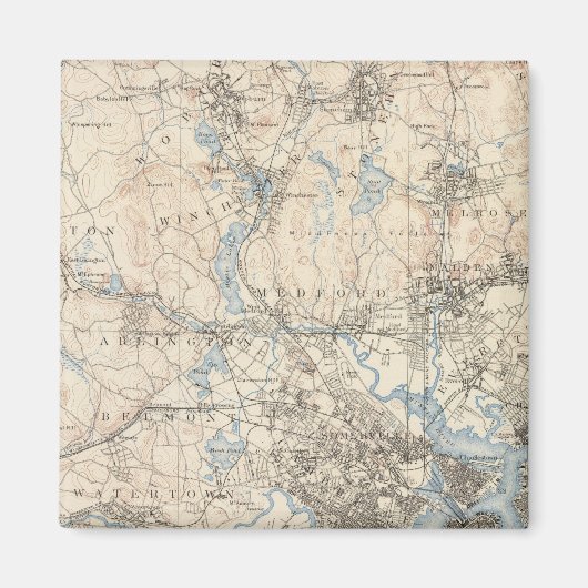 マサチューセッツ州ボストン マグネット (正面)